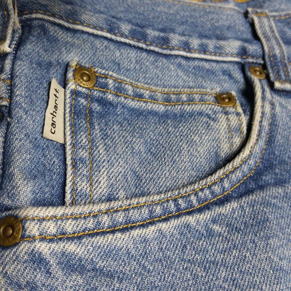 SOLD Carhartt Relaxed Fit Jeans Men's 48x32 Fleece Lined B929 - Picture 5 of 13